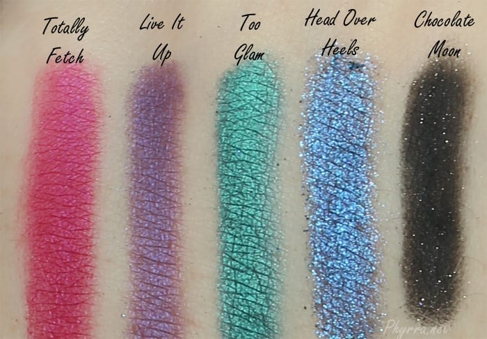 Too Faced Everything Nice Set Swatches