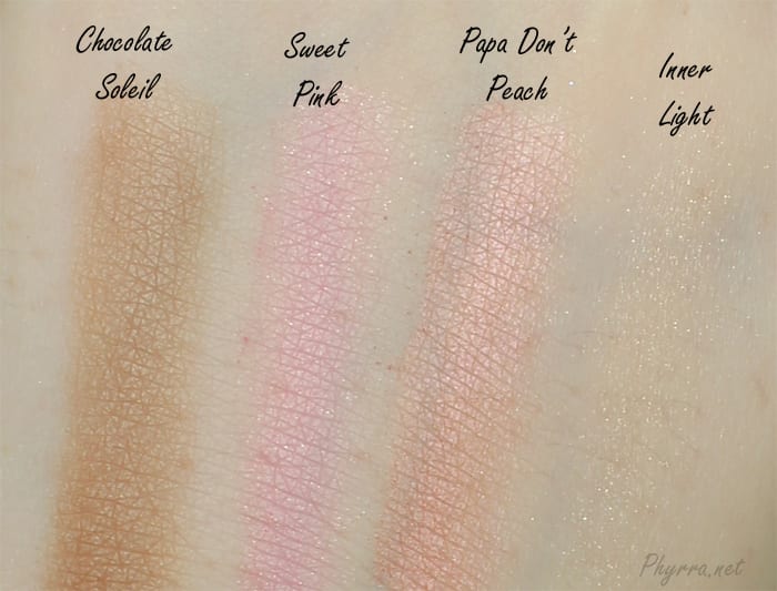 Too Faced Everything Nice Set Swatches