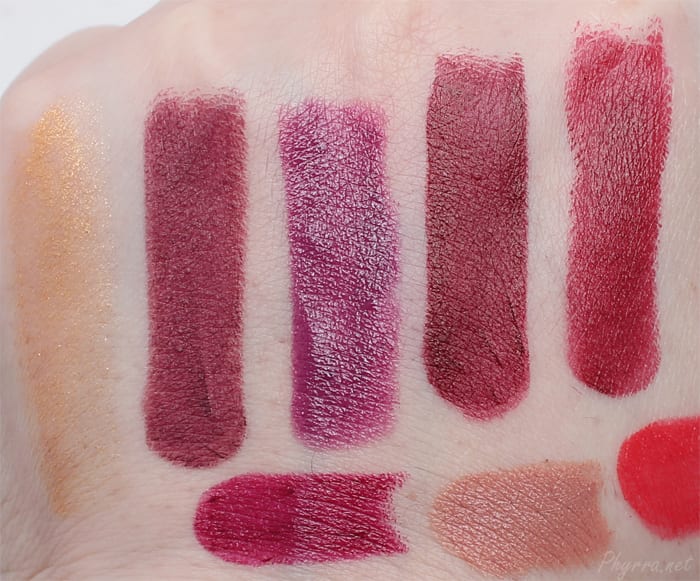 Wet n' Wild Lipstick Swatches