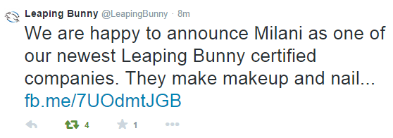 Milani Cosmetics is Now Leaping Bunny Certified