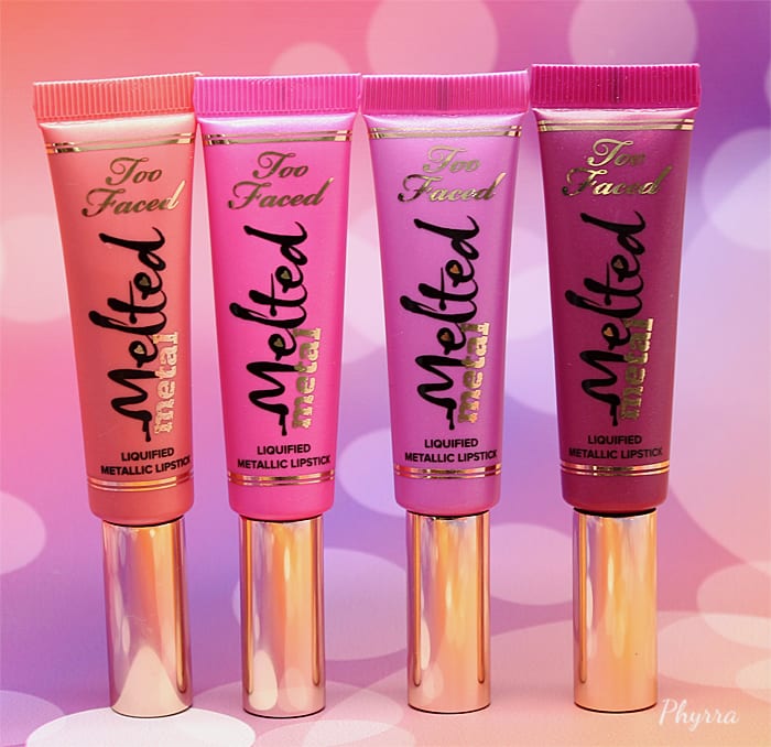 Too Faced Melted Metal Lipsticks Review
