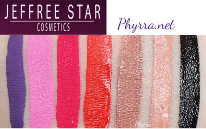 Jeffree Star Velour Liquid Lipstick Swatches