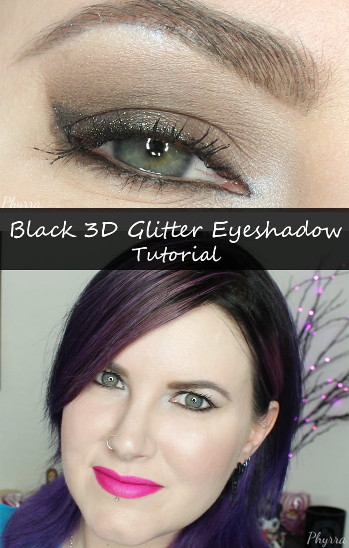 Black 3D Glitter Eyeshadow Tutorial