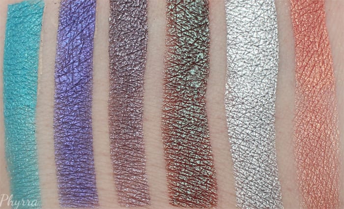 Buxom Customizable Eyeshadow Swatches