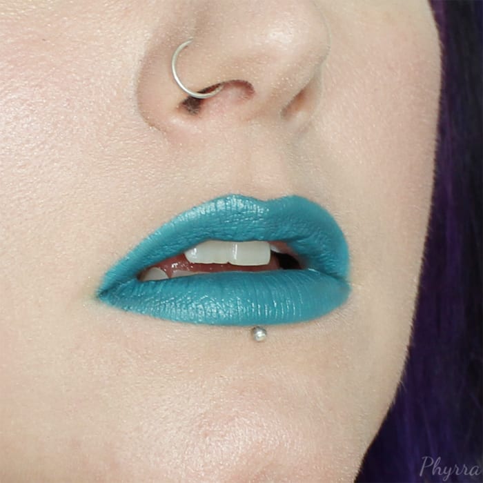 Wearing MBA Teal With It Lipstick