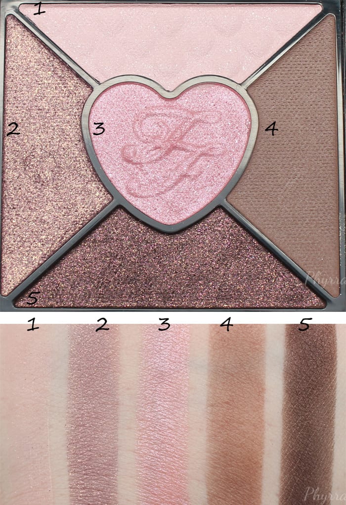 Too Faced Love Palette Quad 2 Swatches