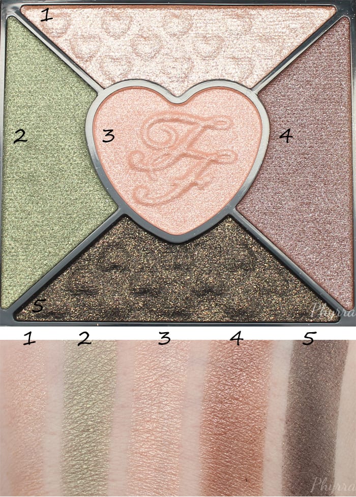 Too Faced Love Palette Quad 3 Swatches