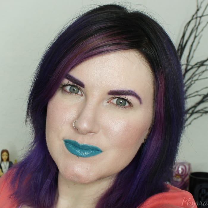 Wearing MBA Teal With It Lipstick