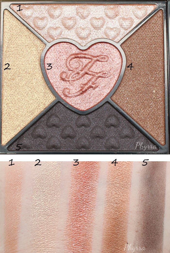 Too Faced Love Palette Quad 1 Swatches