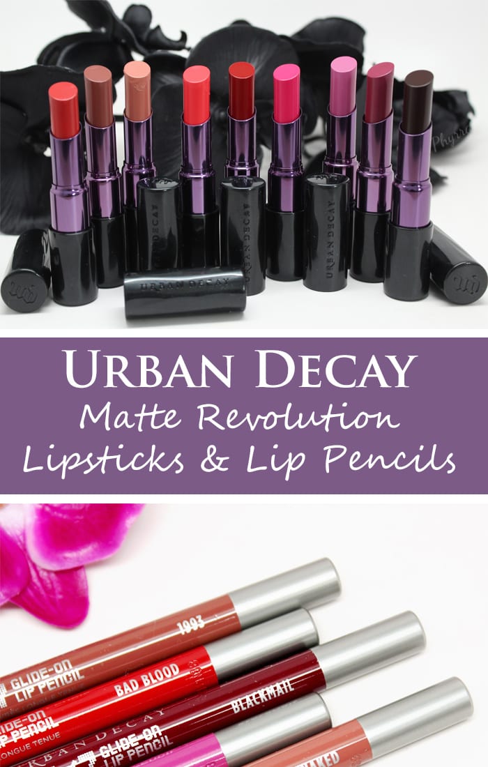 Urban Decay Matte Revolution Lipsticks Swatches Looks