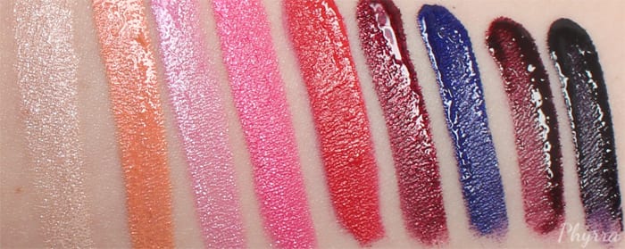 Obsessive Compulsive Cosmetics Lip Tar Swatches