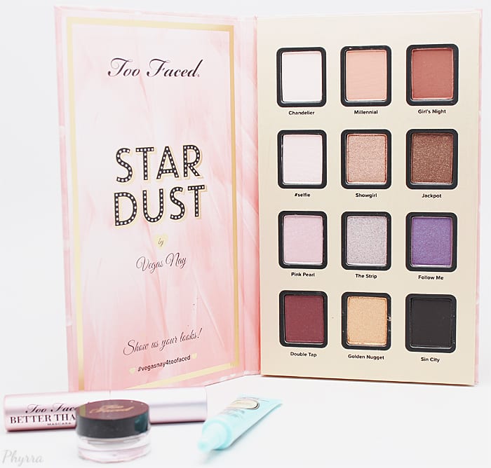 Too Faced Stardust Vegas Nay Set Palette Review Swatches Video