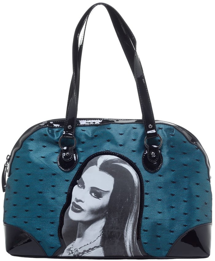 Rock Rebel Lily Munster Teal Blue Lace Handbag