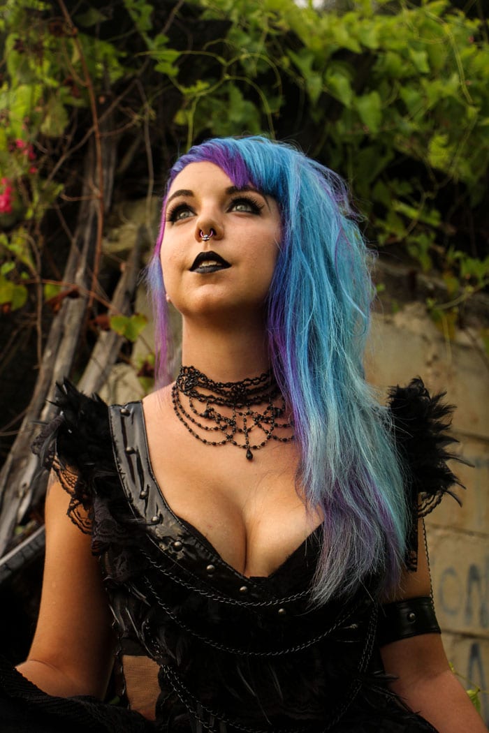 Beautiful Pravana Purple and aqua blue hair