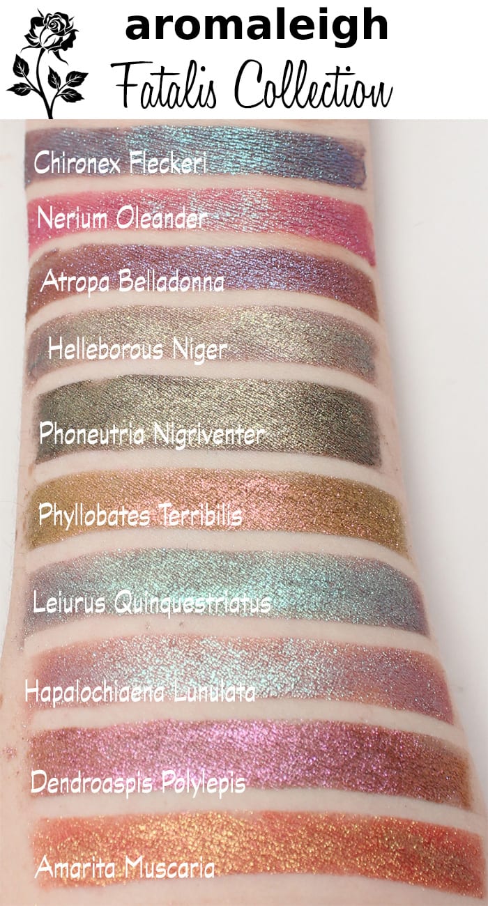 Aromaleigh Fatalis Collection Review Swatches