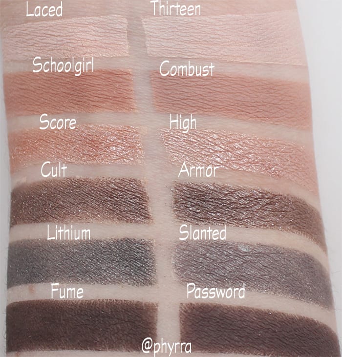 Silk Naturals Bare Necessities Smoky Palette vs. Urban Decay Naked Smoky Palette - swatches, comparison, review