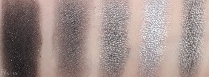 Silber Lidschatten Swatches