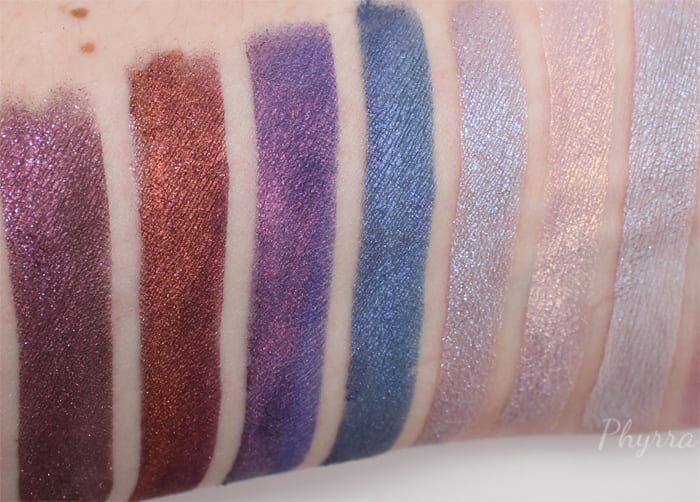 Femme Fatale Eyeshadow Swatches