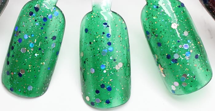 KBShimmer Kind of a Big Dill topped with Oh Holo Night mani