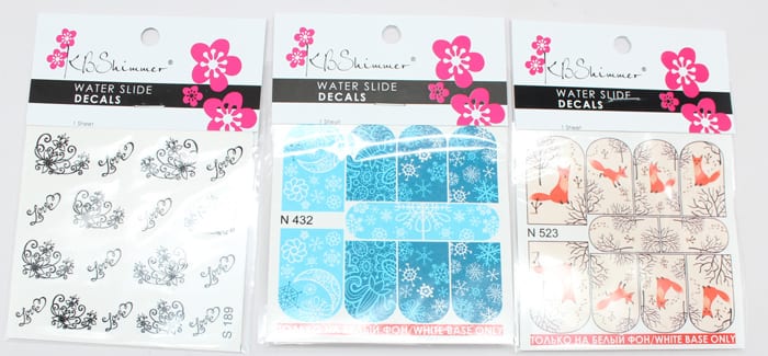 KBShimmer Water Slide Decals