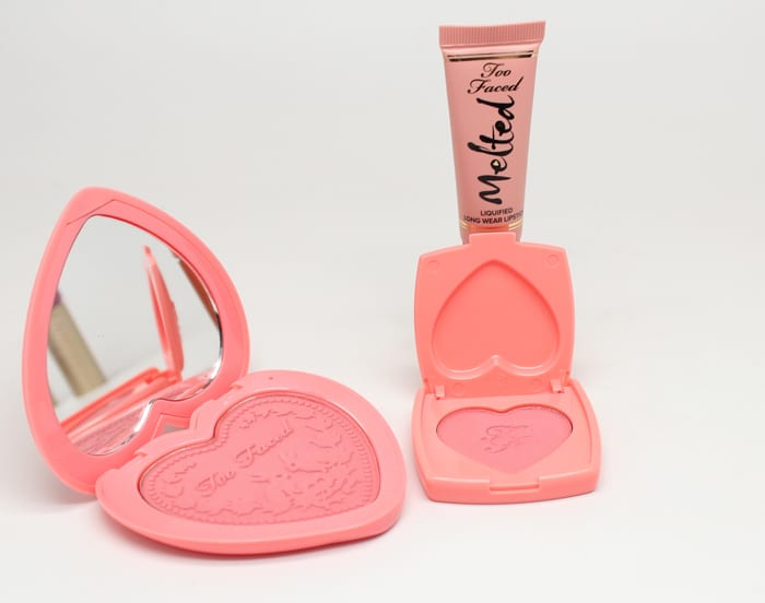 Too Faced Love Hangover blush and Nude melted lipstick