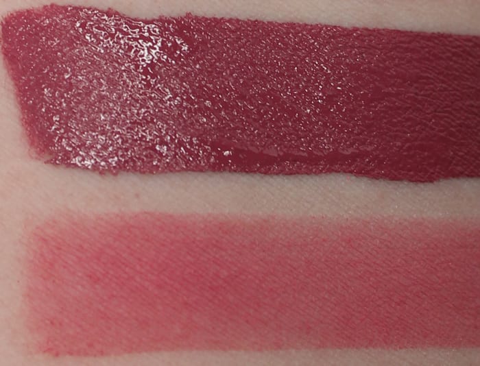 Too Faced Your Love is King and Fig swatches