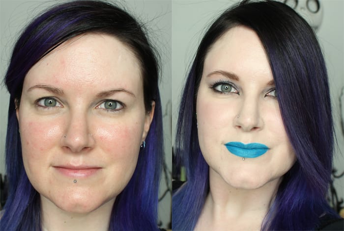 Before and After Too Faced Born This Way Foundation