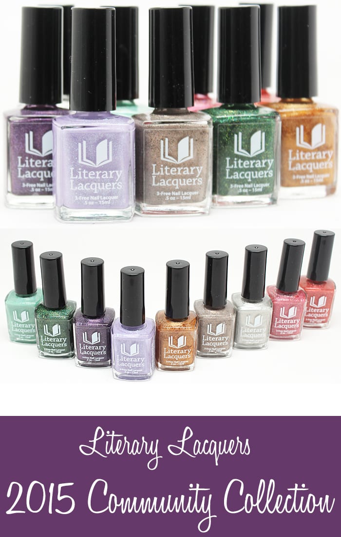 Literary Lacquers 2015 Community Collection swatches and Review