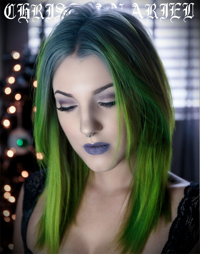 Pravana ChromaSilk Hair Color and Pravana Neons green hair style