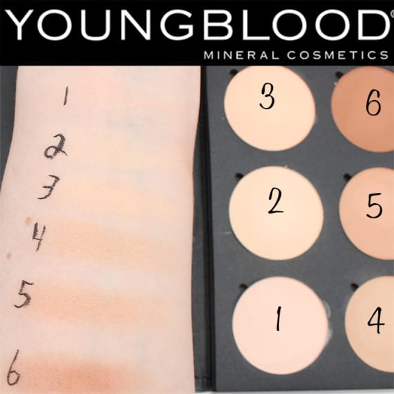 Youngblood Mineral Foundation Colour Chart