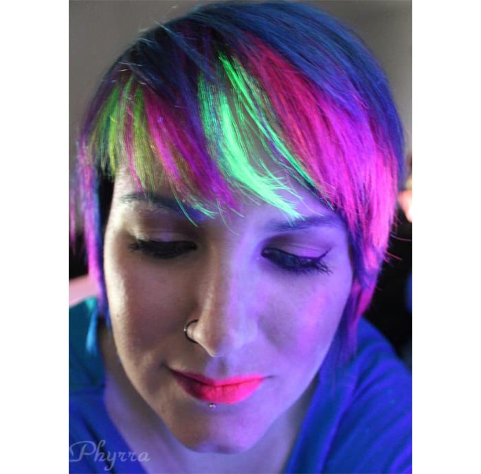 Blacklight Reactive Hair with Manic Panic