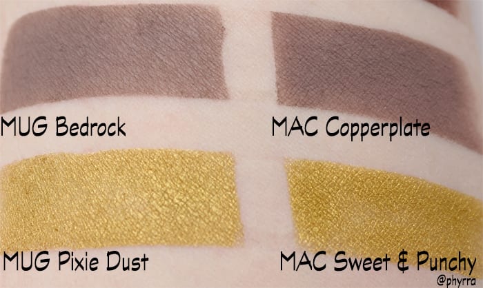 Cruelty Free MAC Dupe Blanc Type, All That Glitters, Orb, Soft Brown, Handwritten, Copperplate, Sweet & Punchy, Cool Heat, Patina, Smoke & Diamonds, Satin Taupe