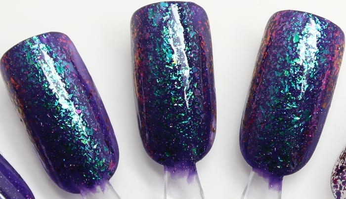 Potion Polish Unicorn layered on top of No Peeking