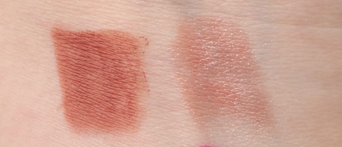 Urban Decay Ex-Girlfriend Pencil and Lipstick Swatch