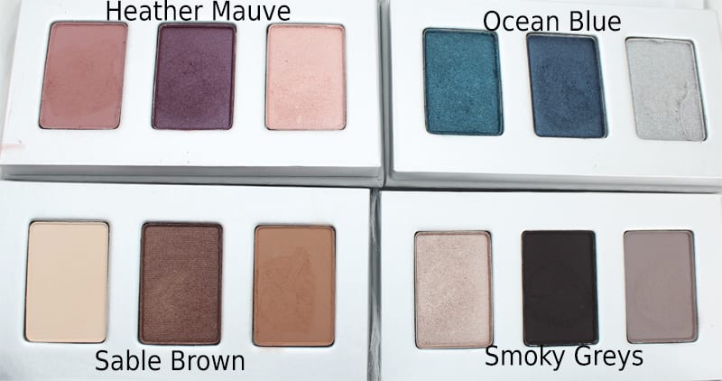  Honest Beauty Heather Mauve, Ocean Blue, Sable Brown, Smoky Greys