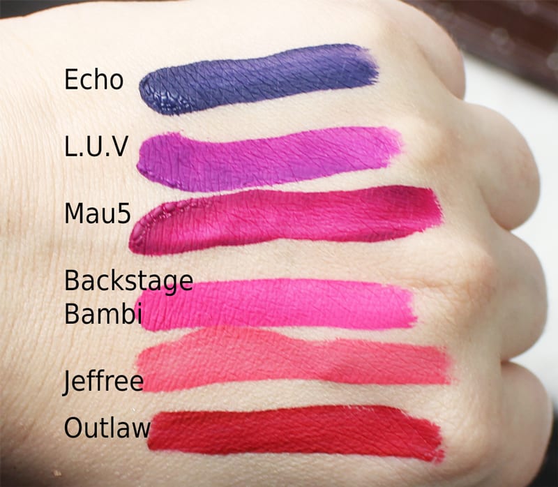 Kat Von D Everlasting Liquid Lipstick swatches