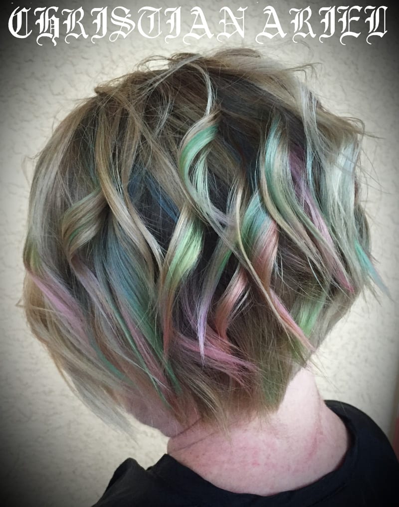 Marbeled Pastel Pravana Hair