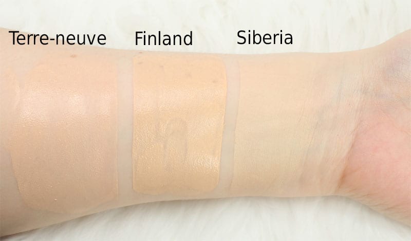 Step Into Spring with NARS - NARS Tinted Moisturizer in Finland, Terre-Neuve and Siberia swatches