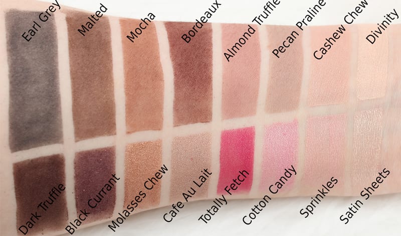Too Faced Chocolate Palettes Comparisons - Chocolate Bon Bons Palette Swatches
