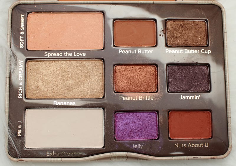 Too Faced Chocolate Palettes Comparisons - Peanut Butter and Jelly Palette