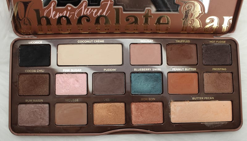 Too Faced Chocolate Palettes Comparisons - Semi-Sweeet Chocolate Bar Palette