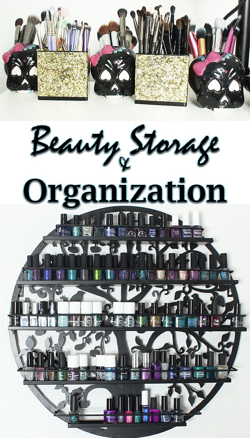 Beauty Storage and Organization Tips - How to store your makeup collection, beauty tools and make the most of a small space!