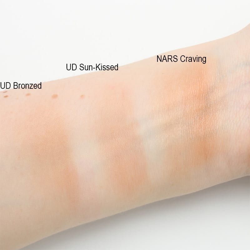 NARS Craving, Urban Decay Beached Bronzer Swatches