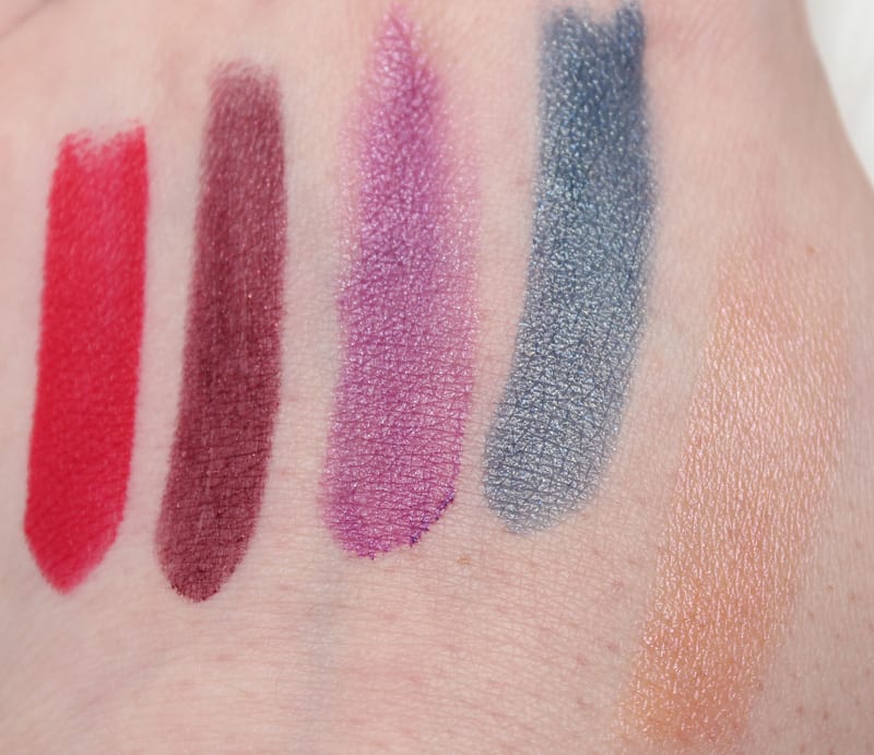 Urban Decay Alice Through the Looking Glass Lipsticks Swatches and Looks and Comparison