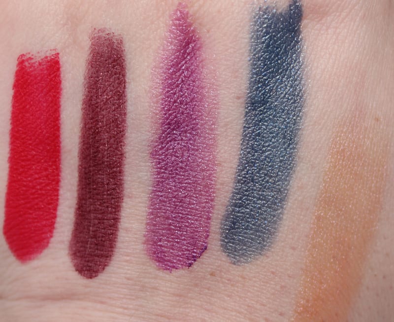 Urban Decay Alice Through the Looking Glass Lipsticks Swatches and Looks and Comparison