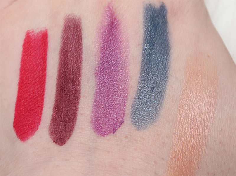 Urban Decay Alice Through the Looking Glass Lipsticks Swatches and Looks and Comparison