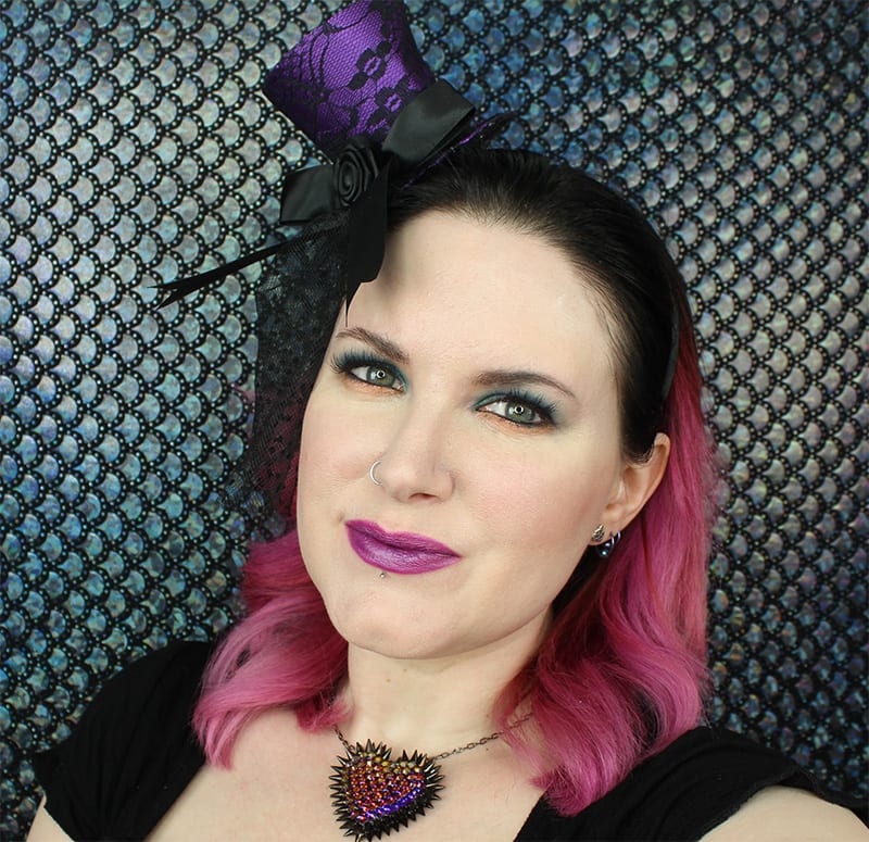 Urban Decay Mad Hatter Lipstick on Pale Skin