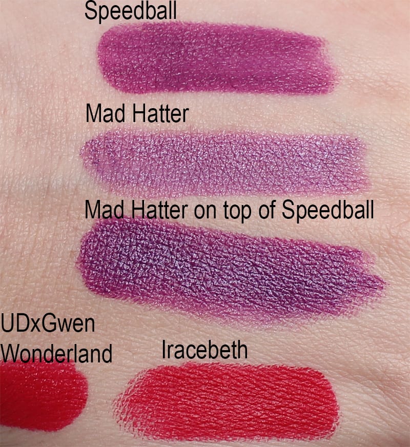 Urban Decay Speedball vs. Mad Hatter, Wonderland vs. Iracebeth