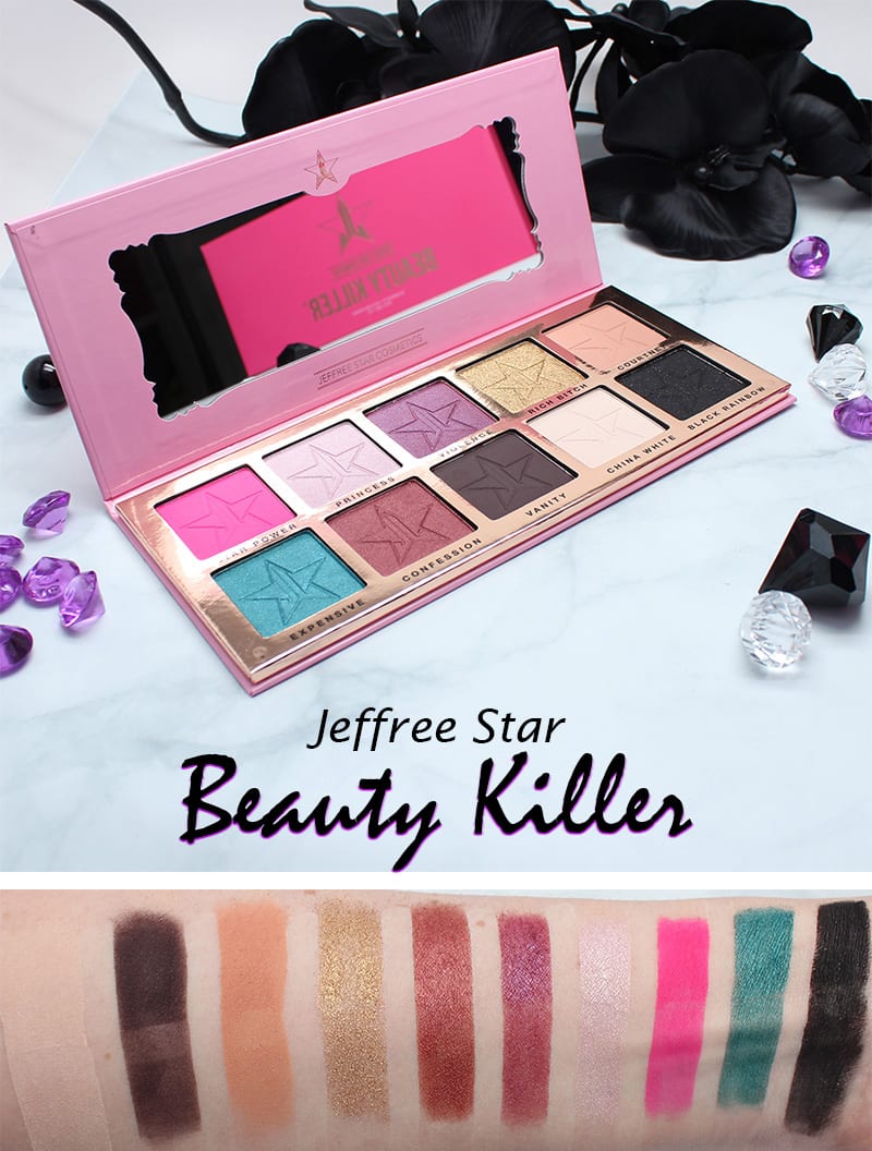 Jeffree Star Beauty Killer Palette Swatches