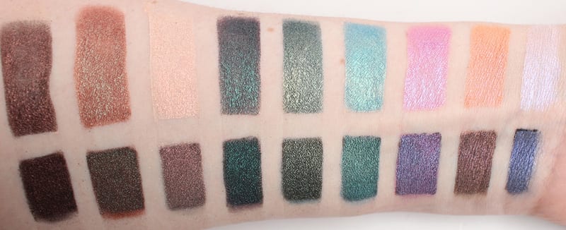 Makeup Geek Duochrome Palette Swatches
